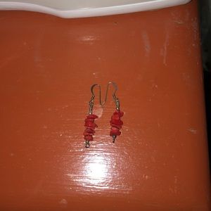 Small Red earrings